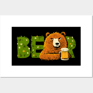 Bear & beer Posters and Art